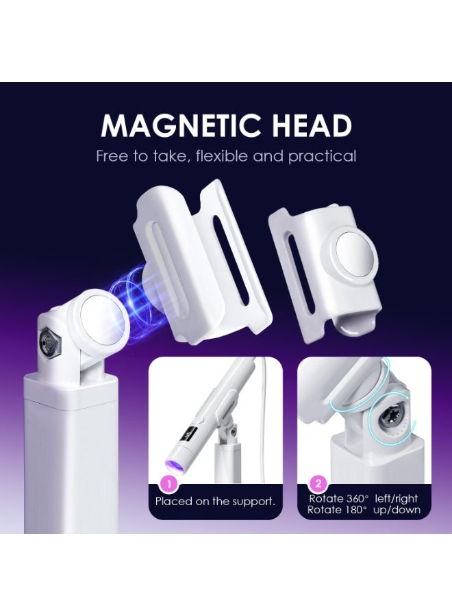 ضوء الأشعة فوق البنفسجية الصغير لأظافر الجل: مصباح أظافر للأشعة فوق البنفسجية محمول باليد قابل لإعادة الشحن ، مصباح علاج فلاش لمصباح الأظافر LED للهلام × الأظافر مع حامل مغناطيسي ، علاج سريع ، مناسب للأظافر المنزلية وصالون الأظافر - Image 4