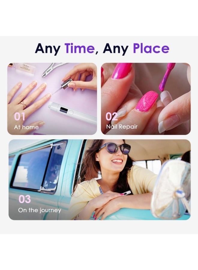 ضوء الأشعة فوق البنفسجية الصغير لأظافر الجل: مصباح أظافر للأشعة فوق البنفسجية محمول باليد قابل لإعادة الشحن ، مصباح علاج فلاش لمصباح الأظافر LED للهلام × الأظافر مع حامل مغناطيسي ، علاج سريع ، مناسب للأظافر المنزلية وصالون الأظافر - Image 5