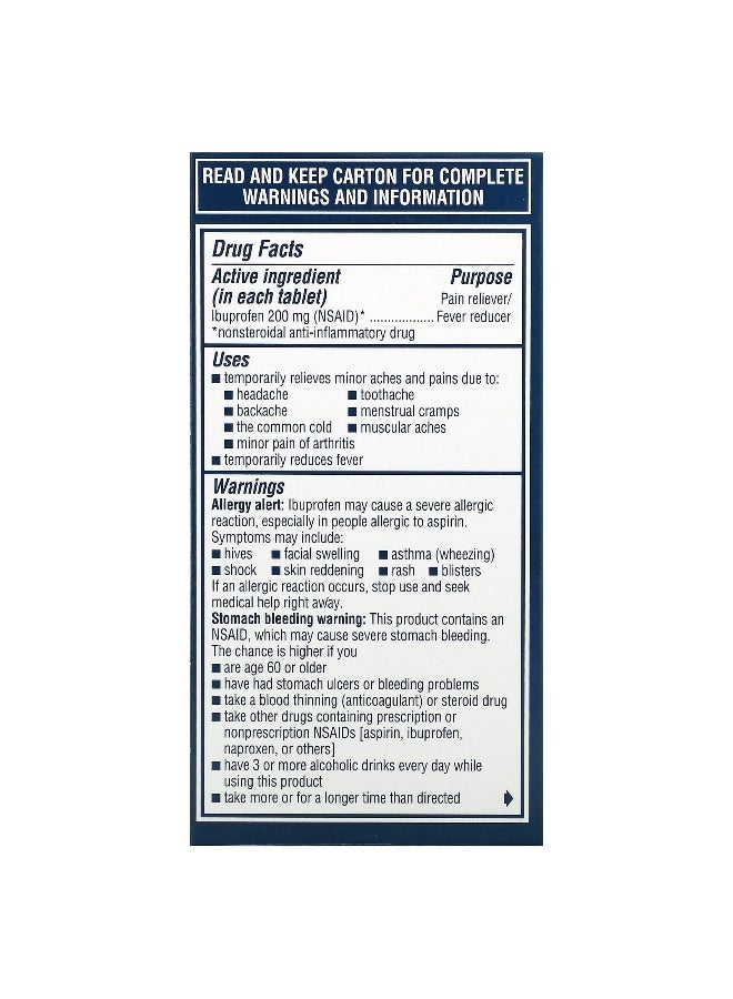 Advil Advil, Ibuprofen Tablets, 200 mg , 100 Coated Tablets - Image 2