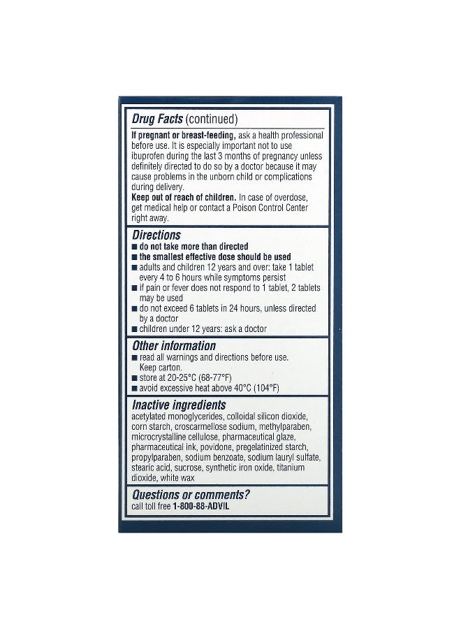 Advil Advil, Ibuprofen Tablets, 200 mg , 100 Coated Tablets - Image 4