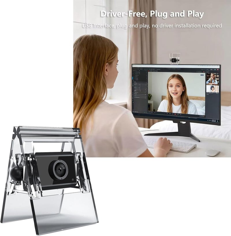 ordinarYone Highly Definition Clip On Webcam with Privacy Cover for Clear Video Conferencing Streaming Wide Compatible Easy Installs - Image 2