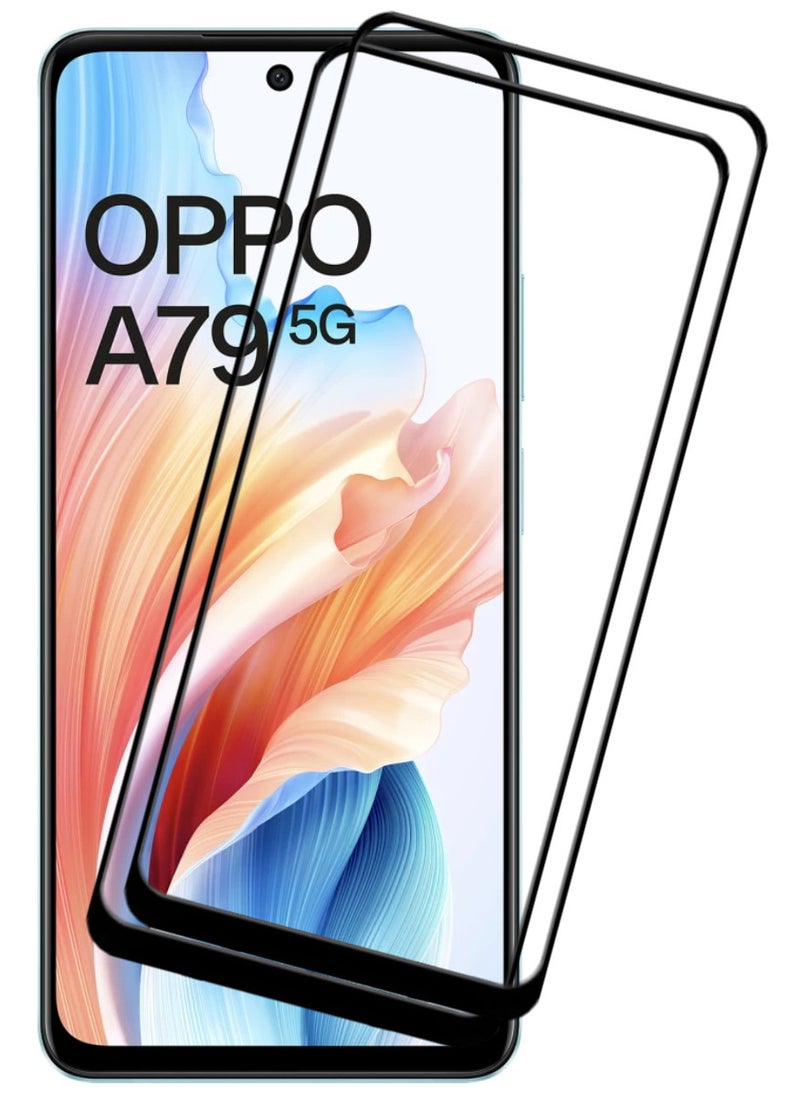 ACLIX 2 Pieces Antistatic ESD Dustproof Premium Quality High Definition Tempered Glass Screen Protector Designed For Oppo A79 - Image 1