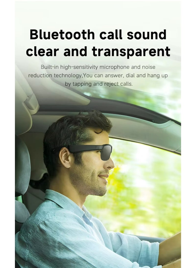 نظارات شمسية ذكية فاخرة بتقنية بلوتوث، مزودة بحماية من الأشعة فوق البنفسجية وعدسات مستقطبة، ومكبرات صوت مدمجة، ونظارات صوتية خفيفة الوزن للاستماع إلى الموسيقى وإجراء المكالمات بدون استخدام اليدين، مناسبة للرجال والنساء. - Image 5