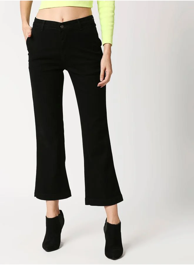 HIGH STAR High Rise Bootcut Clean Look Stretchable Jeans by Styli