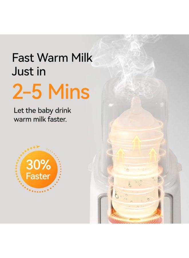 Necomi Baby Bottle Warmer for Breast Milk with Timer & Night Light, 24H Keep Warm, BPA-Free Fast Heating with Adjustable Temperature for Glass, PPSU Bottles, and Silicone Pouches - Image 5