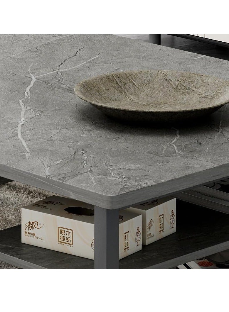 JOMILA Coffee Table Living Room Furniture Minimalist Design Multi-Functional Table Marble Pattern Moore Stone - Image 3