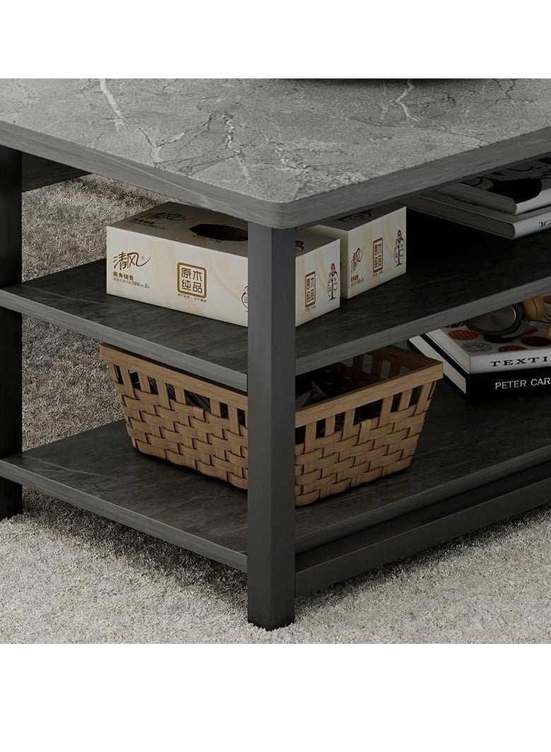 JOMILA Coffee Table Living Room Furniture Minimalist Design Multi-Functional Table Marble Pattern Moore Stone - Image 5