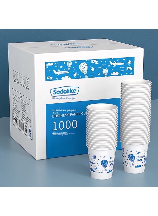 Sodolike Disposable Paper Cups, 230ml Thick Paper Cups, 1000 Pieces Per Box, For Office, Business, And Home Use - Image 1