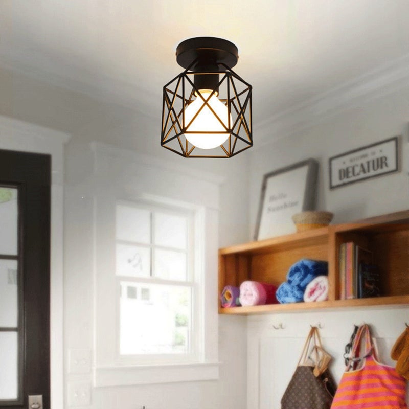 Iron Industrial Fixture Aisle Corridor Lamp (With Blub) - Image 1