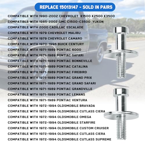 UNIGT Door Lock Striker 38428 Compatible with 1985-2002 Chevrolet K1500 K2500 K3500 GMC C1500 C2500 C3500 Yukon Truck Door Latch Bolt Pin Replace 15013147 - Sold in Pairs - Image 3