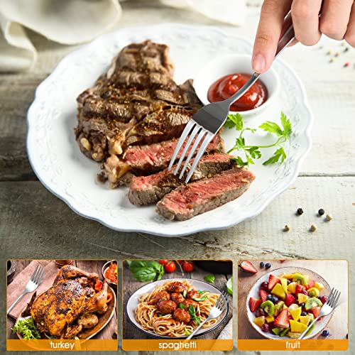 KITWARE Silver Salad Forks Set of 12 pieces，Stainless Steel Flatware Forks 6.8 inch，Mirror Polish Small Utensils, New Kitchen Essentials Cutlery Set Dishwasher Safe - Image 3