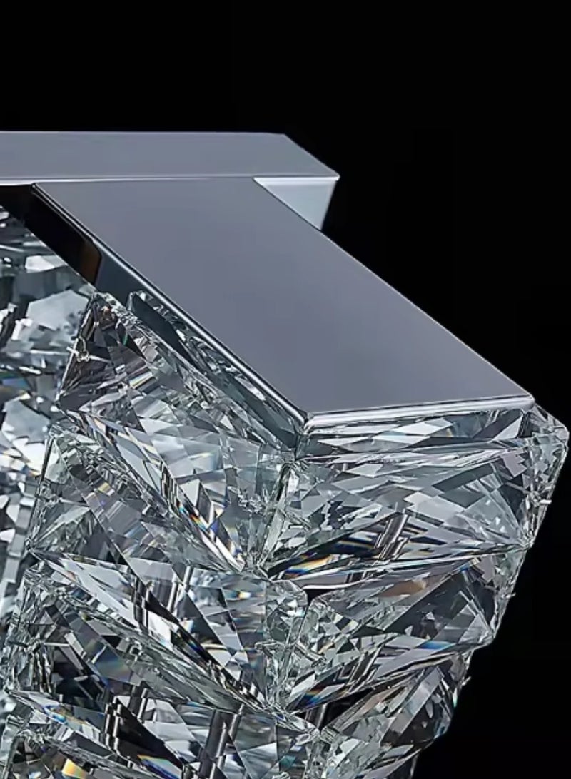 Target LED Crystal Wall Light Silver 26X12cm - Image 2