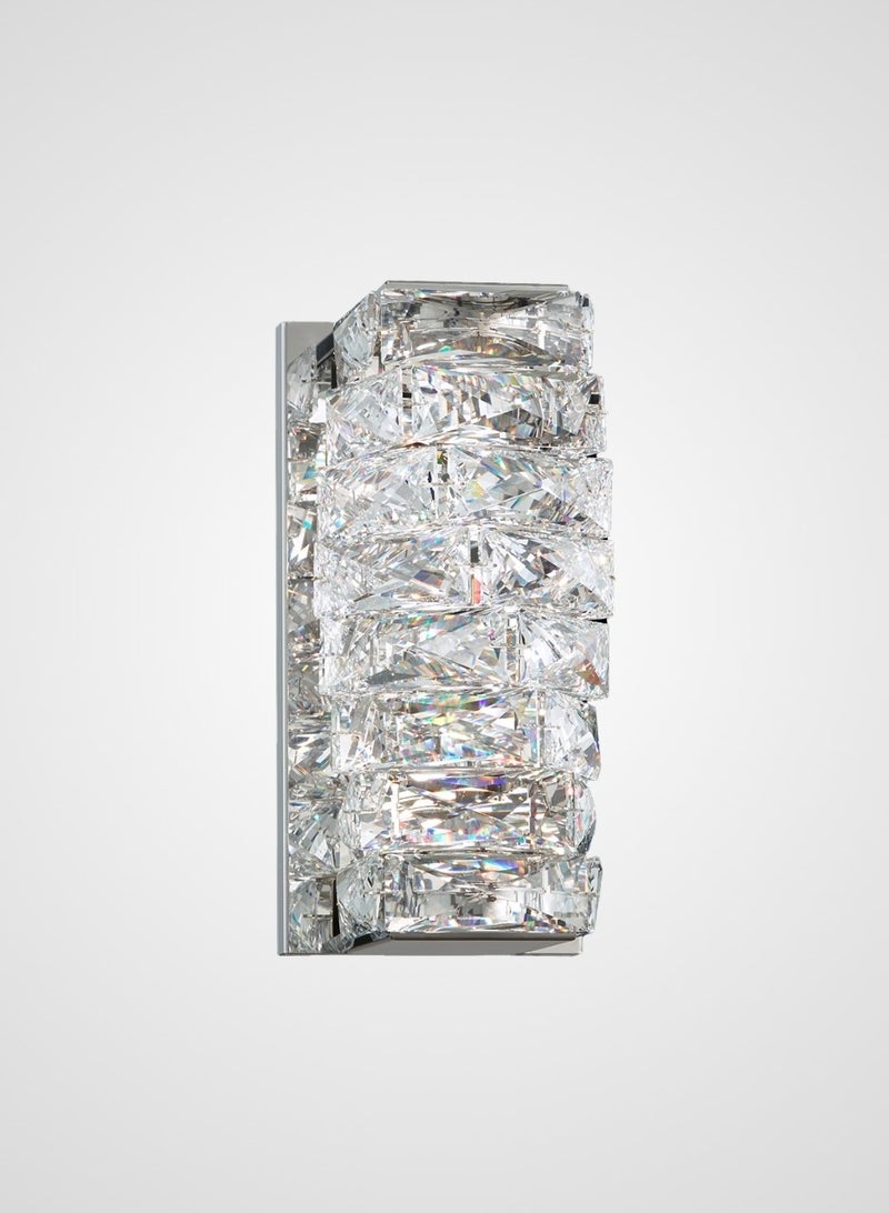 Target LED Crystal Wall Light Silver 26X12cm - Image 4