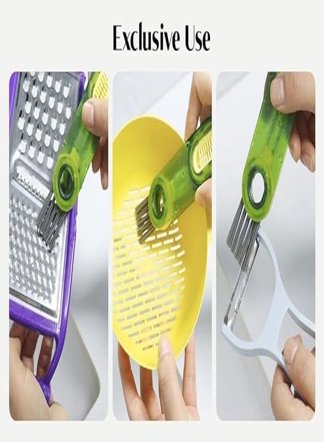 SANWALSA (Pack of 2) 3 in 1 Multifunctional Cleaning Brush, Lid Gap Cleaning Brush Used for Water Bottle, Straw, Window, Crevice, Groove, Keyboards etc.(Multicolor) - Image 5