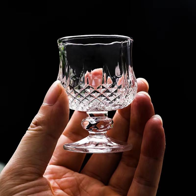 WRINGO Shot Glass for Espressos Spirits LiquorsWhiskey Vodka Shot Tequila Shot Wine Tasting Cocktail Pour Bar Accessory Home Decor Parties Glasses Set of 6 WR03 - Image 3