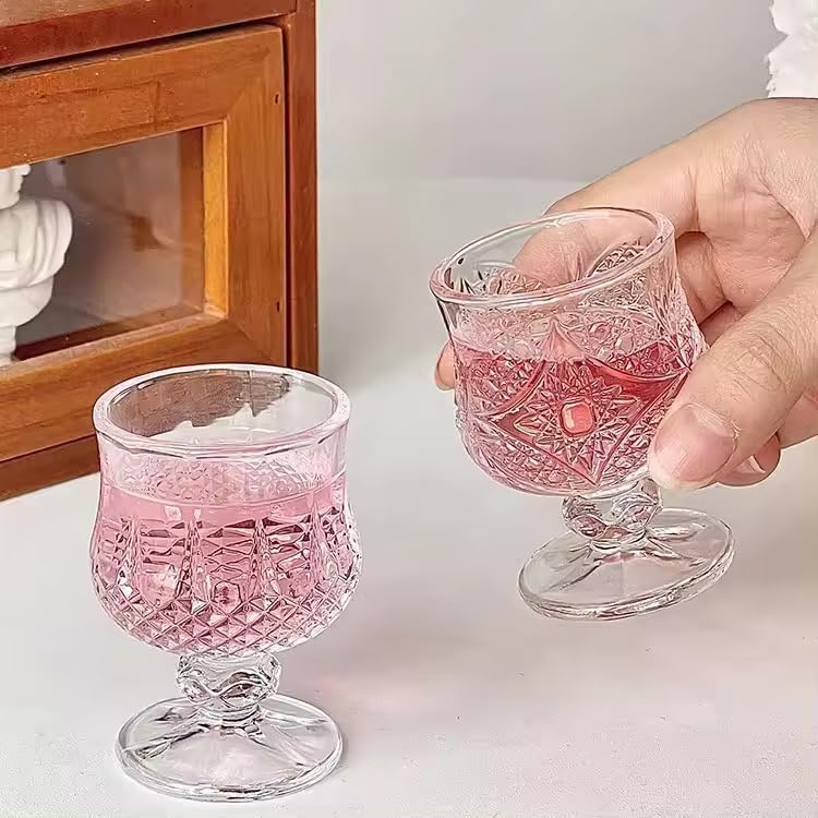 WRINGO Shot Glass for Espressos Spirits LiquorsWhiskey Vodka Shot Tequila Shot Wine Tasting Cocktail Pour Bar Accessory Home Decor Parties Glasses Set of 6 WR03 - Image 1