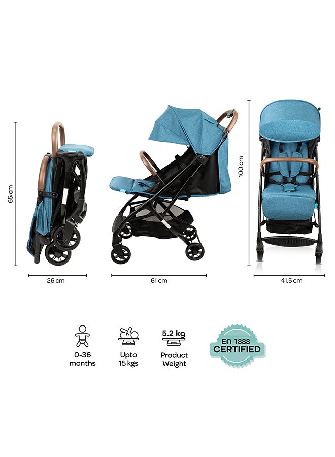 Moon Ritzi-Lite Baby Cabin Stroller - Blue, 0 To 36 Months - Image 2