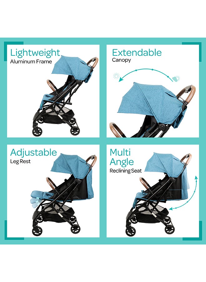 Moon Ritzi-Lite Baby Cabin Stroller - Blue, 0 To 36 Months - Image 4