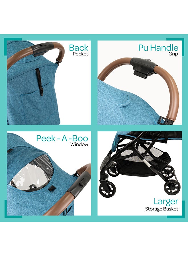 Moon Ritzi-Lite Baby Cabin Stroller - Blue, 0 To 36 Months - Image 5