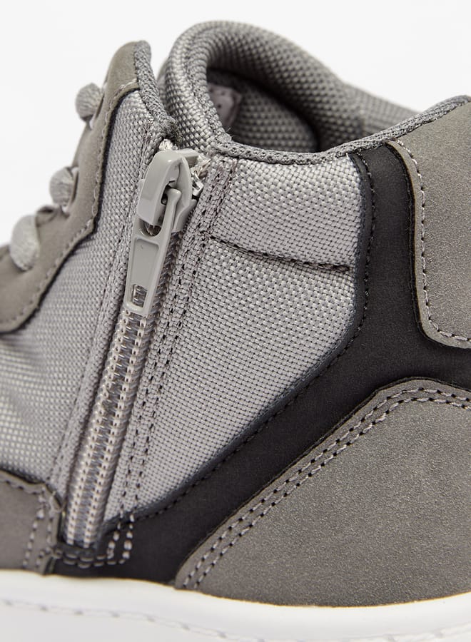 Mister Duchini Boys Panelled High Top Sneakers with Zip Closure  - Image 5