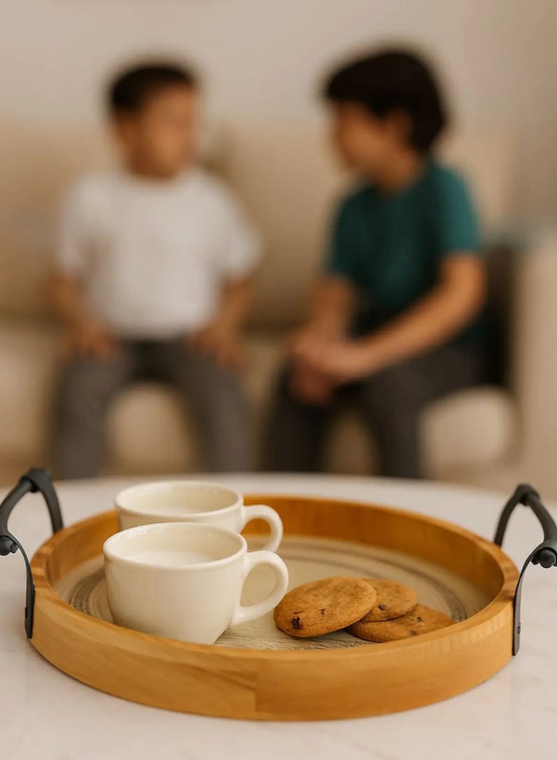 صينية تقديم خشبية بتصميم أنيق - Image 2