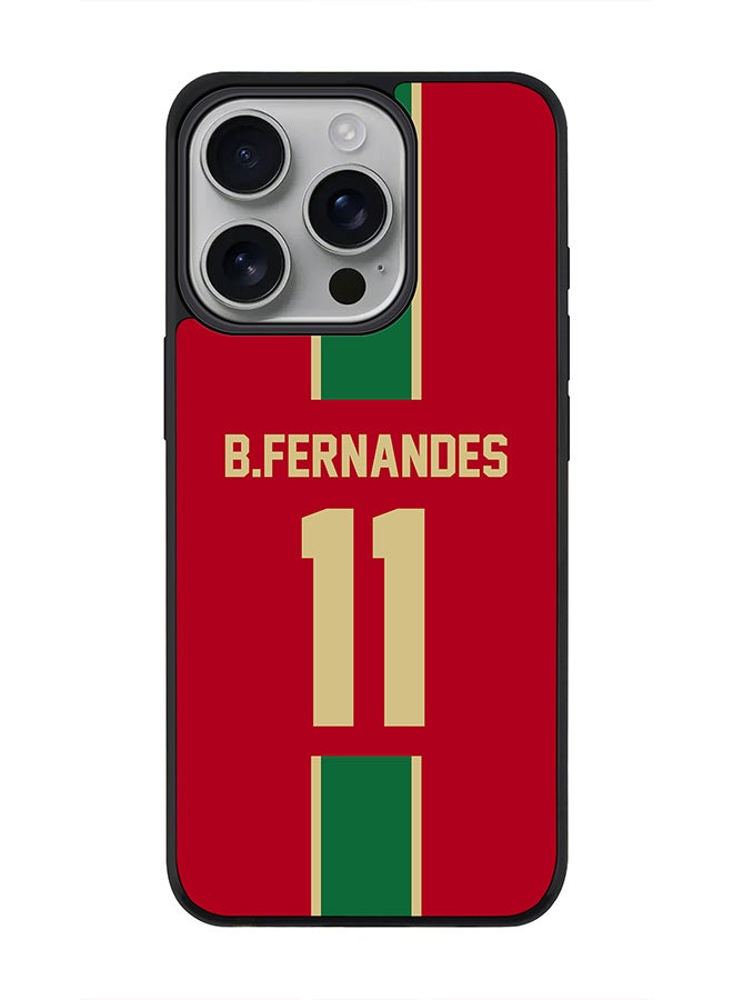 Stylizedd For iPhone 16 Pro Case [Compatible with MagSafe] Slim Magnetic cover Phone Case iPhone 16 Pro -Football Portugal B.Fernandes - Image 1
