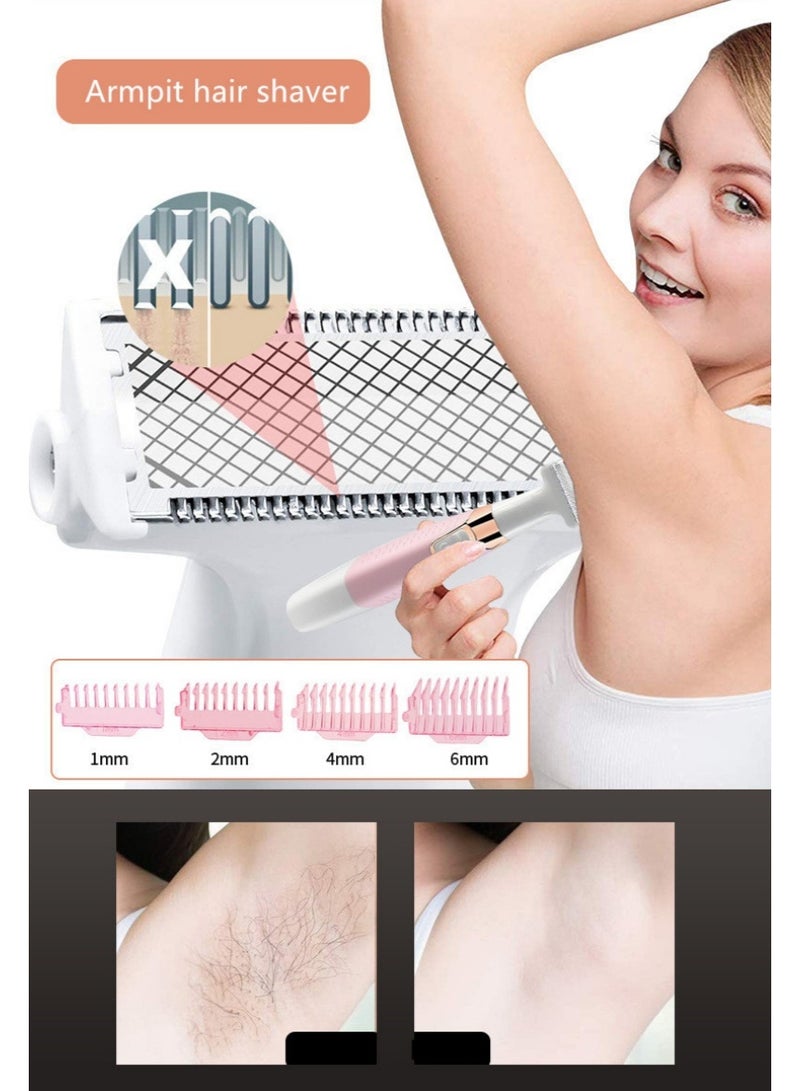 5-in-1 Multi-Functional Waterproof Electric Hair Remover – Lipstick-Shaped Eyebrow Trimmer and Razor for Women - Image 4