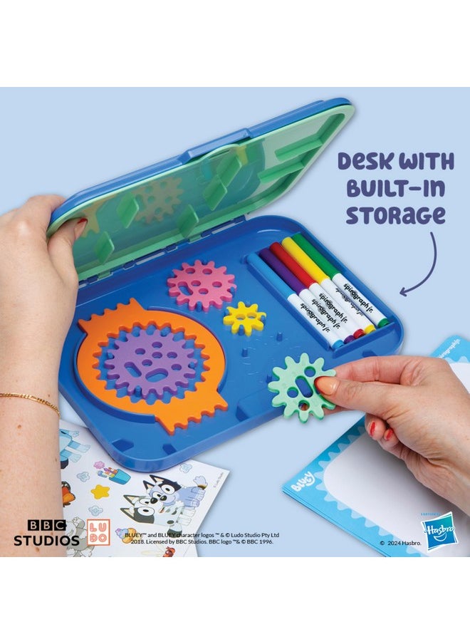 Spirograph Jr Bluey Toys - Toddler Arts And Crafts, Drawing Art Kit, Toddler Activities, Bluey Stickers, Drawing Pad, Jumbo Gears, Washable Markers, Unleash Your Child Inner Artist, Ages 3+  - Image 4