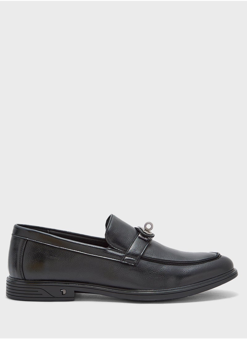 Robert Wood Buckle Detail Formal Loafers  - Image 1