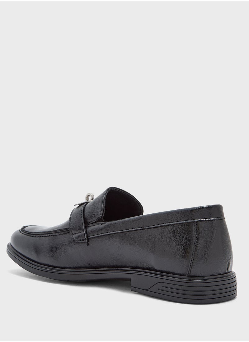 Robert Wood Buckle Detail Formal Loafers  - Image 2