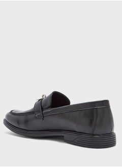 Robert Wood Buckle Detail Formal Loafers  - Image 2