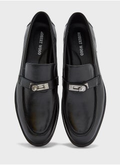 Robert Wood Buckle Detail Formal Loafers  - Image 4