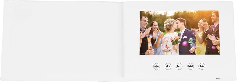 Tbest Video Greeting Card 720P HD Customizable Brochure Electronic with 4GB Memory for DIY Wedding (7 Inch 1500mAh Li Ion Battery) - Image 2