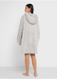 Ginger Fleece Hooded Oversize Sweatshirt Dress  - Image 2