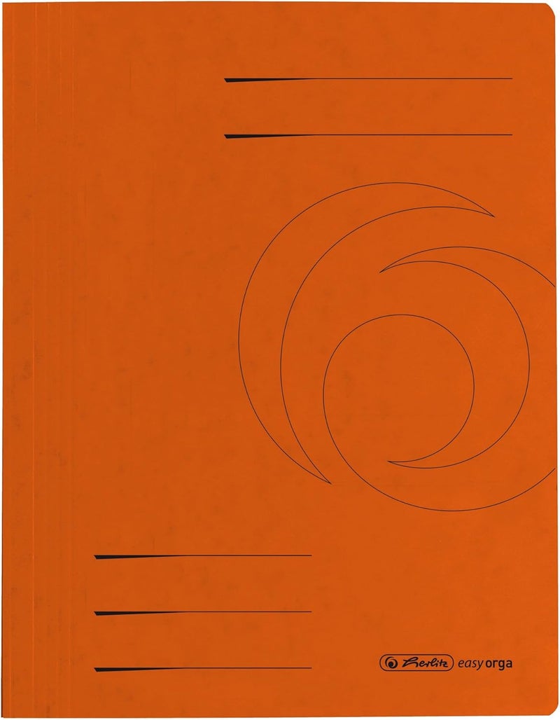 Herlitz A4 Colorspan Flat File - Orange (10 Pieces) - Image 1