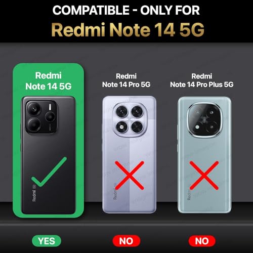 WOW IMAGINE Shock Proof Flip Cover Back Case Cover for Redmi Note 14 SE 5G | Redmi Note 14 5G (Flexible | Leather Finish | Card Pockets Wallet & Stand | Blue) - Image 2