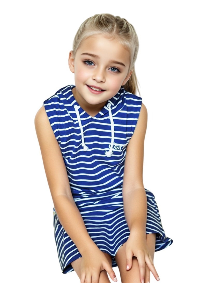WiNi BEE Summer cotton dresses for girls 10Years Girls' clothes 8 to 16 Teenage sleeveless school clothes 12 years old Kids one-piece dress - Image 1