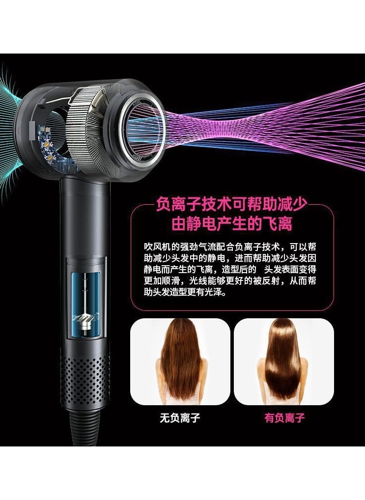 keloray 1600W Hair Dryer Professonal Ionic Blow dryers Thermo-Control Hairdryer Fast Drying Low Noise with Concentrator and Diffuser  - Image 2