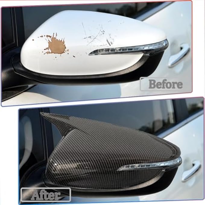 rayihni Rearview Mirror CoverFor Kia ForteK3Cerato 2014 2015 2016 2017 2018 Turn Signal HousingSports Rear View Mirror Cover Accessories Carbon Fiber - Image 4