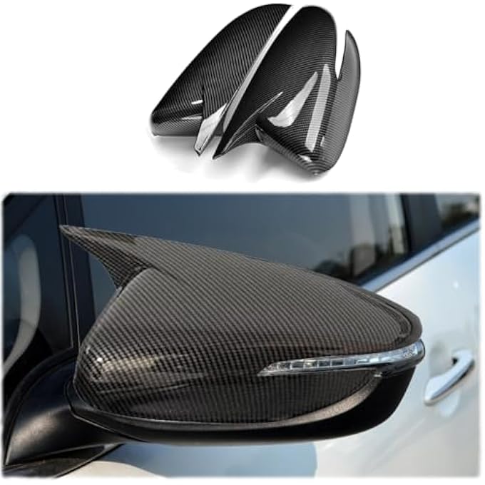 rayihni Rearview Mirror CoverFor Kia ForteK3Cerato 2014 2015 2016 2017 2018 Turn Signal HousingSports Rear View Mirror Cover Accessories Carbon Fiber - Image 1
