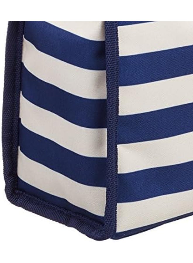 KitchenCraft We Love Summer Nautical-Striped Tote Cool Bag, Fabric, Navy Blue/White, 7 Litre - Image 2