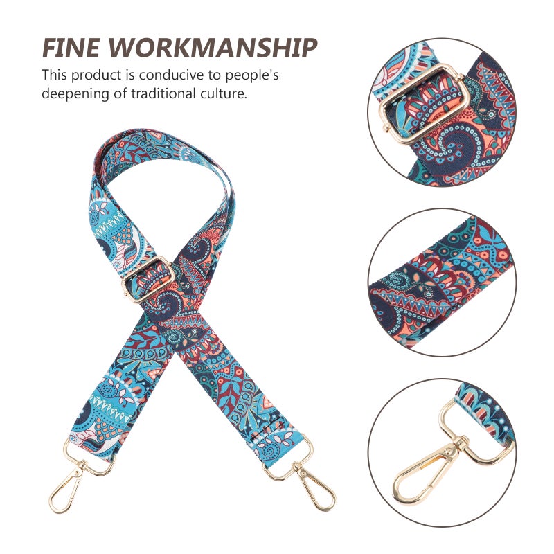 Retro Floral Pattern Banjo Strap Banjo Shoulder Strap Banjo Belt - Image 1