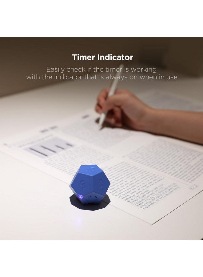 Mooas Dodecagon Time Ball Rechargeable Mini Timer (Blue), 11 Preset Times, Desk Productivity, Pomodoro, Sound/Vibrate/Mute, ADHD, Workout, Study, Cooking - Image 4