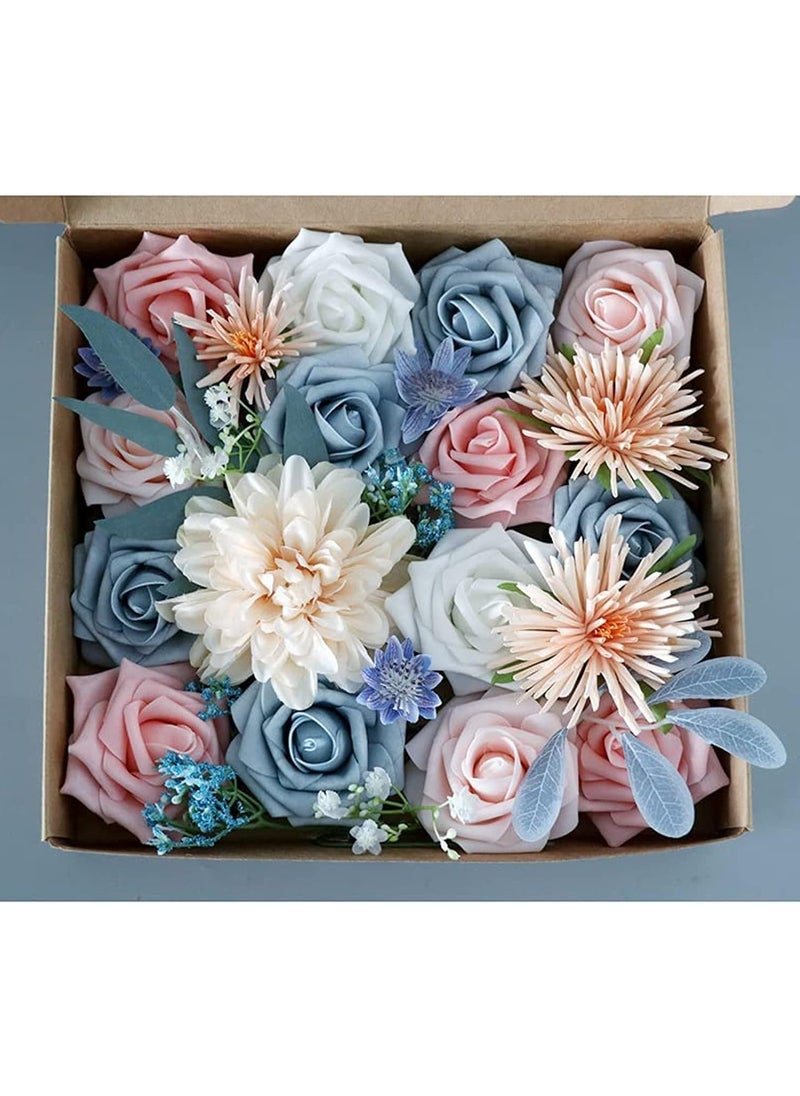 LIMOS Artificial Flowers Combo Box Silk Fake Faux Flower Centerpieces for DIY Wedding Cake Topper Floral Arrangements  - Image 1