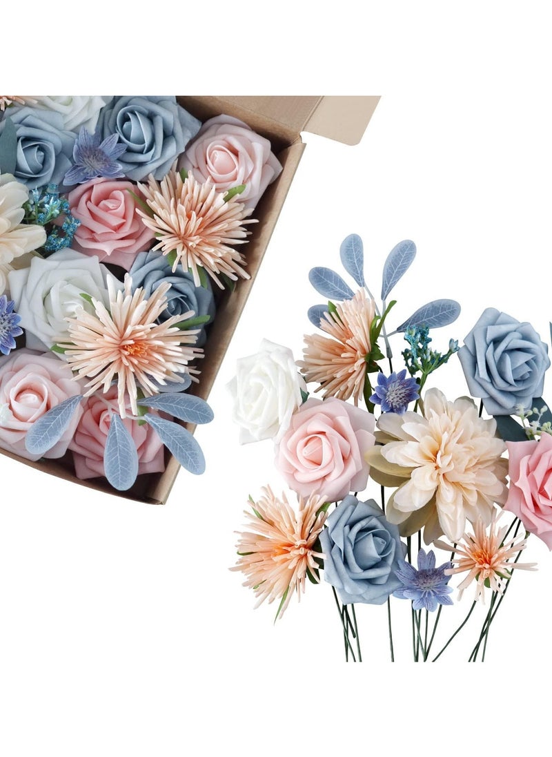 LIMOS Artificial Flowers Combo Box Silk Fake Faux Flower Centerpieces for DIY Wedding Cake Topper Floral Arrangements  - Image 2