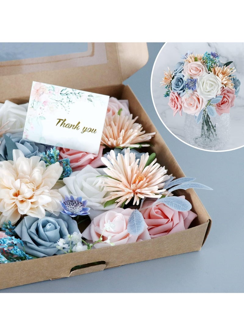 LIMOS Artificial Flowers Combo Box Silk Fake Faux Flower Centerpieces for DIY Wedding Cake Topper Floral Arrangements  - Image 3