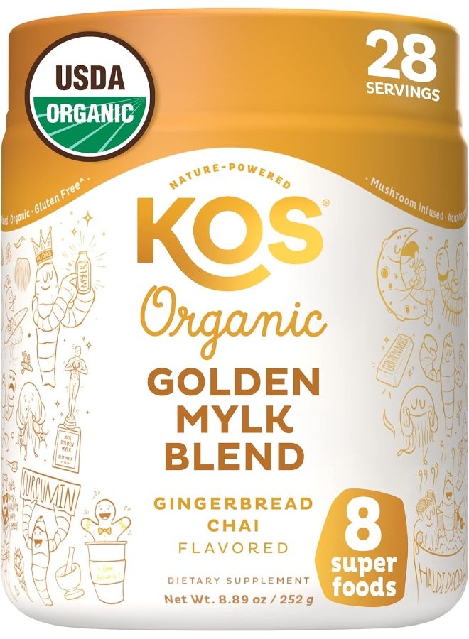 KOS Organic Golden Mylk Blend - Gingerbread Chai Flavor - Image 1