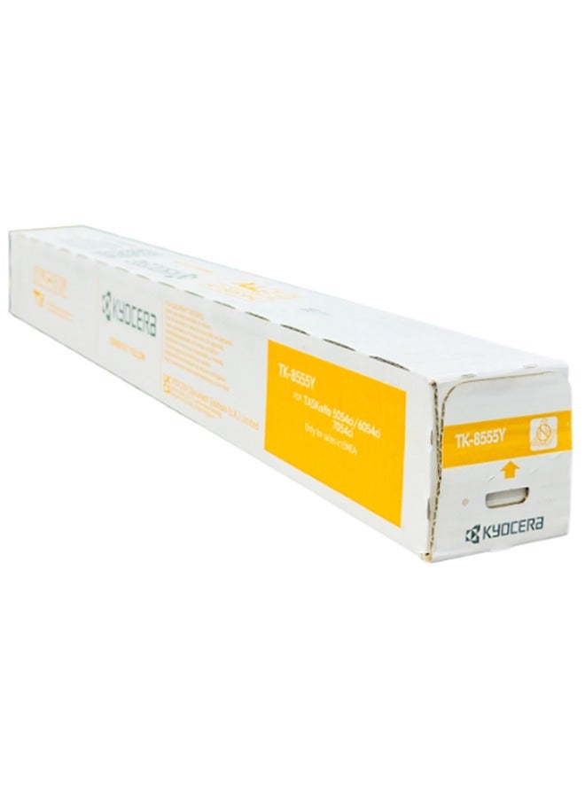 KYOCERA Kyocera TK-8555Y Yellow Toner, Up to 24,000 A4 Page Yield Capacity, Compaltible with TASKalfa 5054ci /6054ci/7054ci | 509608 - Image 1