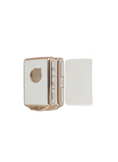 Zyler Car Key Case for C30 S60 S80 S90 S60L V60 V70 V90 XC40 XC60 XC70 XC90 T5 T6 T8 4 Buttons TPU Car Key Protective Case Key Box, White Gold  - Image 1