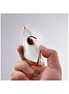 Zyler Car Key Case for C30 S60 S80 S90 S60L V60 V70 V90 XC40 XC60 XC70 XC90 T5 T6 T8 4 Buttons TPU Car Key Protective Case Key Box, White Gold  - Image 2